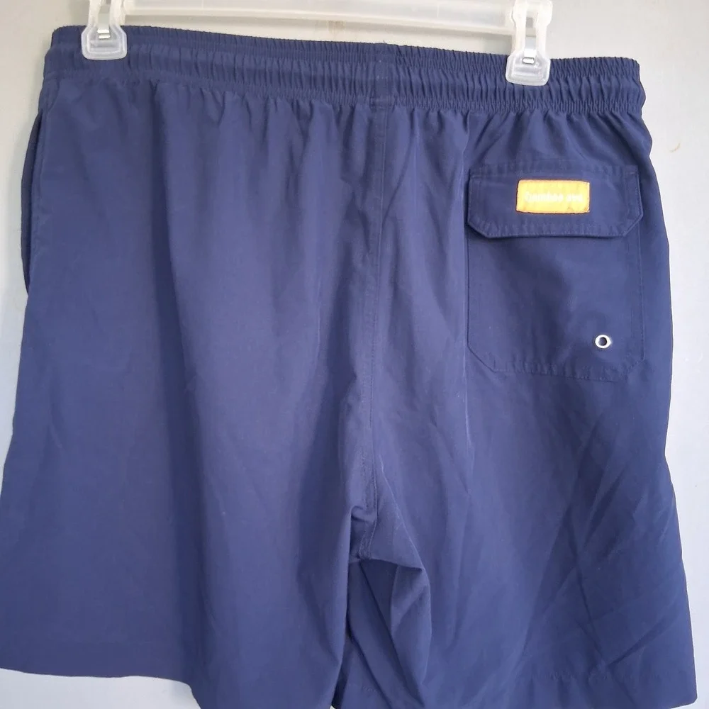 Bamboo Ave Board Shorts Swim Trunks‎ Navy Blue XXL 2x EUC